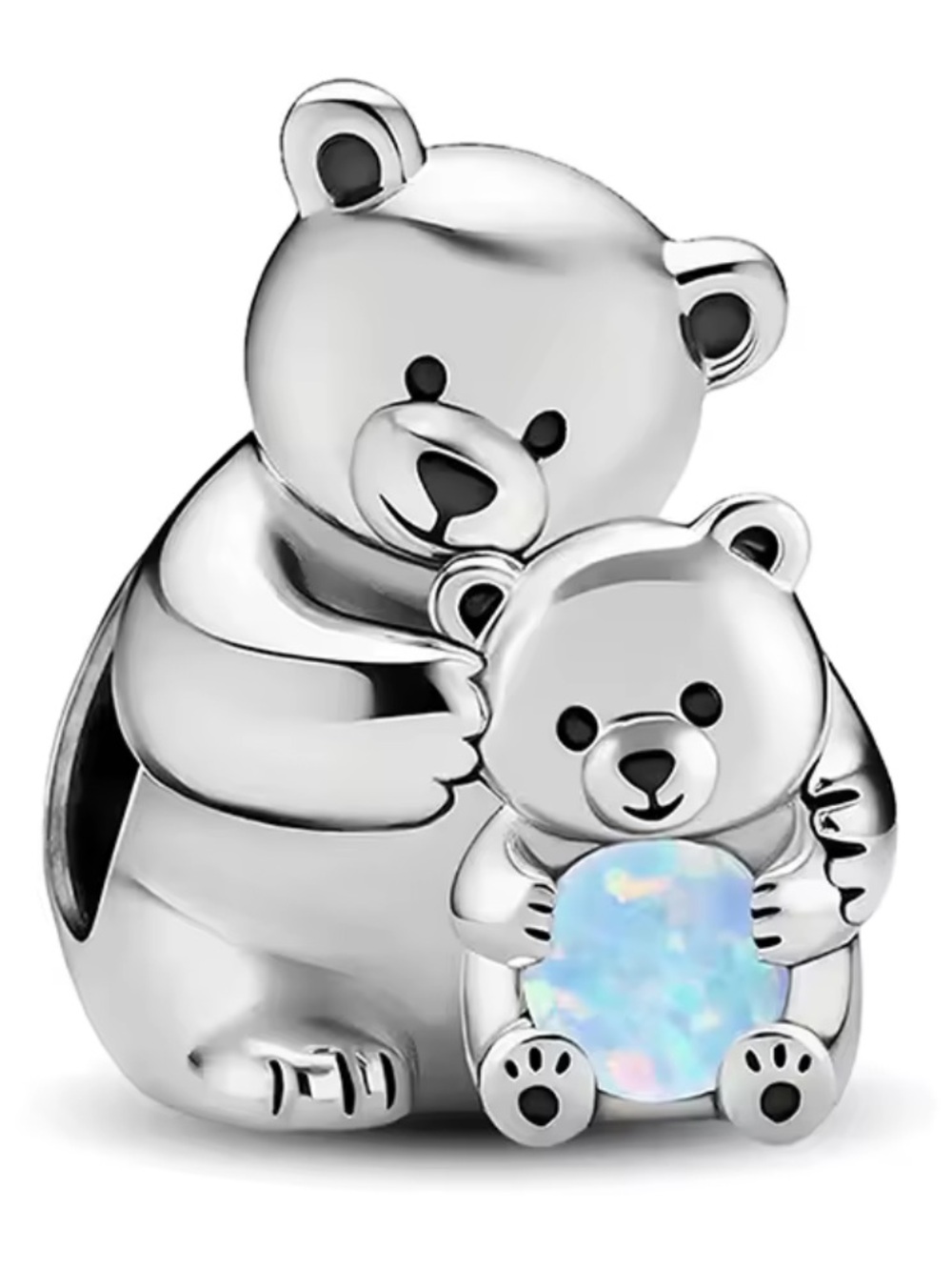 NWOT Mother and Cub Polar Bear Charm Sterling Silver 925